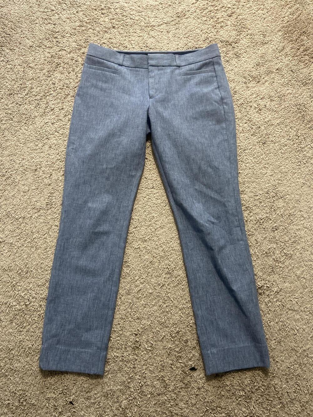 Banana Republic Pants Womens 6 Blue Sloan Skinny Ankle Stretch Twill Work Wear